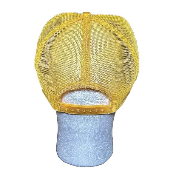 Vintage 80’s Bass Pro Shops Yellow Trucker Hat - Picture 3 of 5